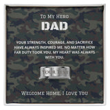 To My Hero - Military Dad Ring