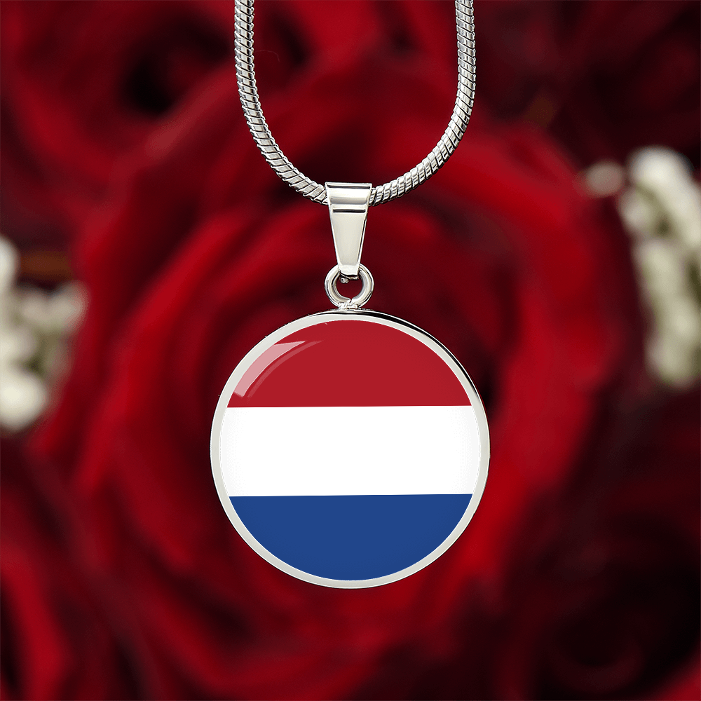 The Netherlands Flag Pendant Necklace