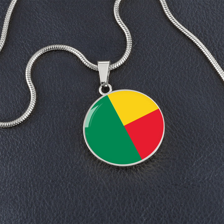 Benin Flag Pendant Necklace