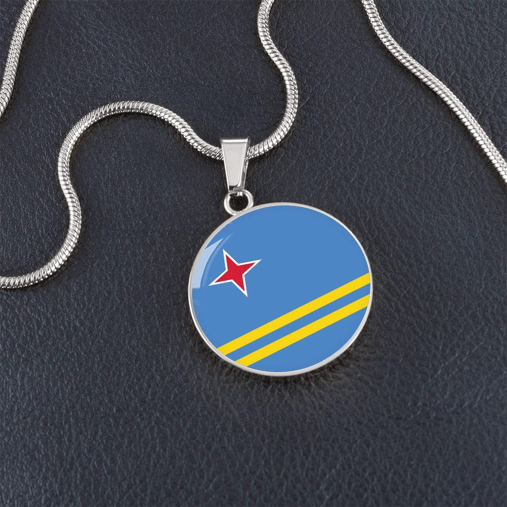 Aruba Flag Pendant Necklace