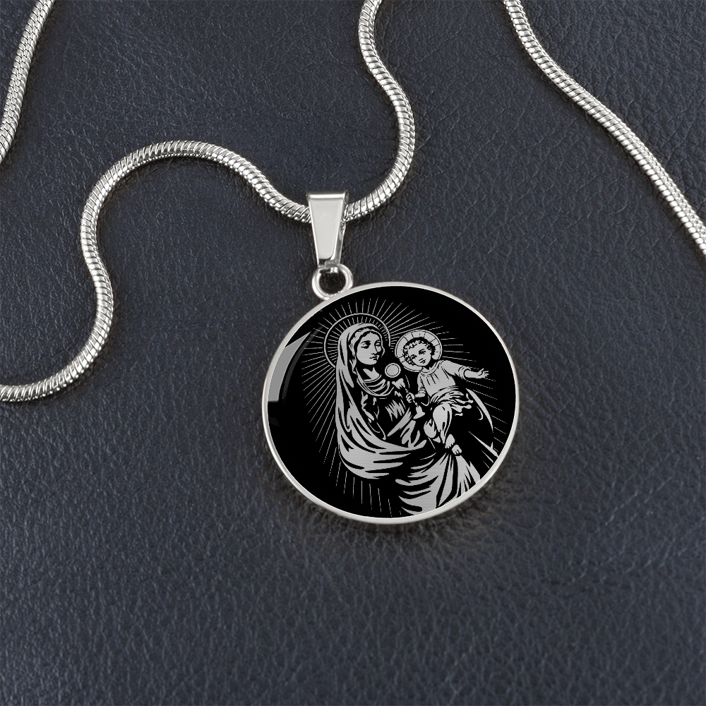 Mother Mary & Child Jesus Necklace