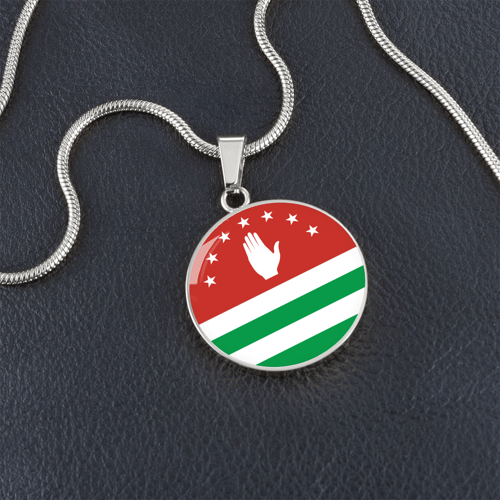 Abkhazia Flag Pendant Necklace