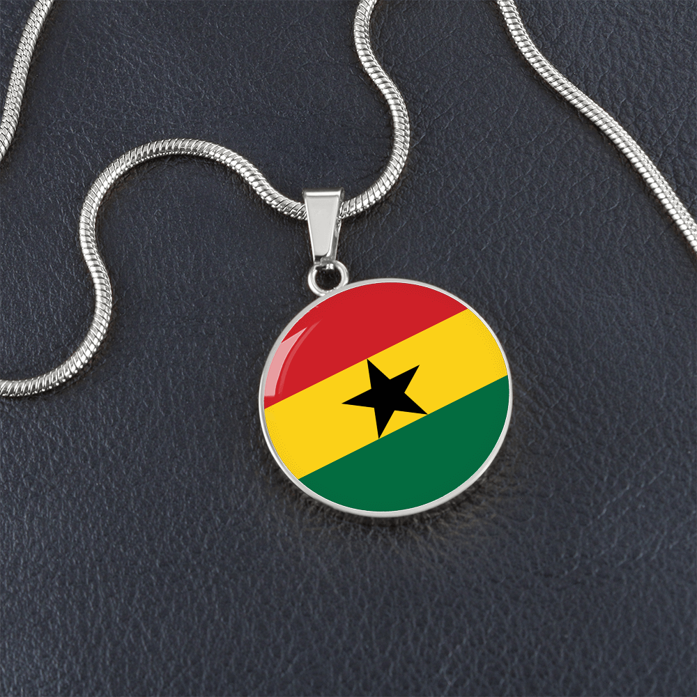 Ghana Flag Pendant Necklace