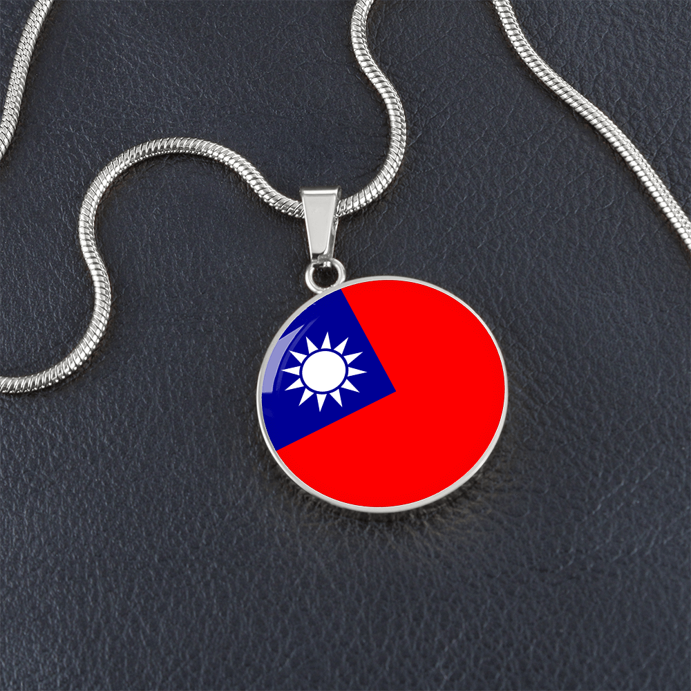 Taiwan Flag Pendant Necklace
