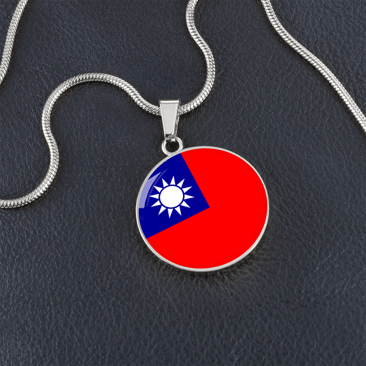 Taiwan Flag Pendant Necklace