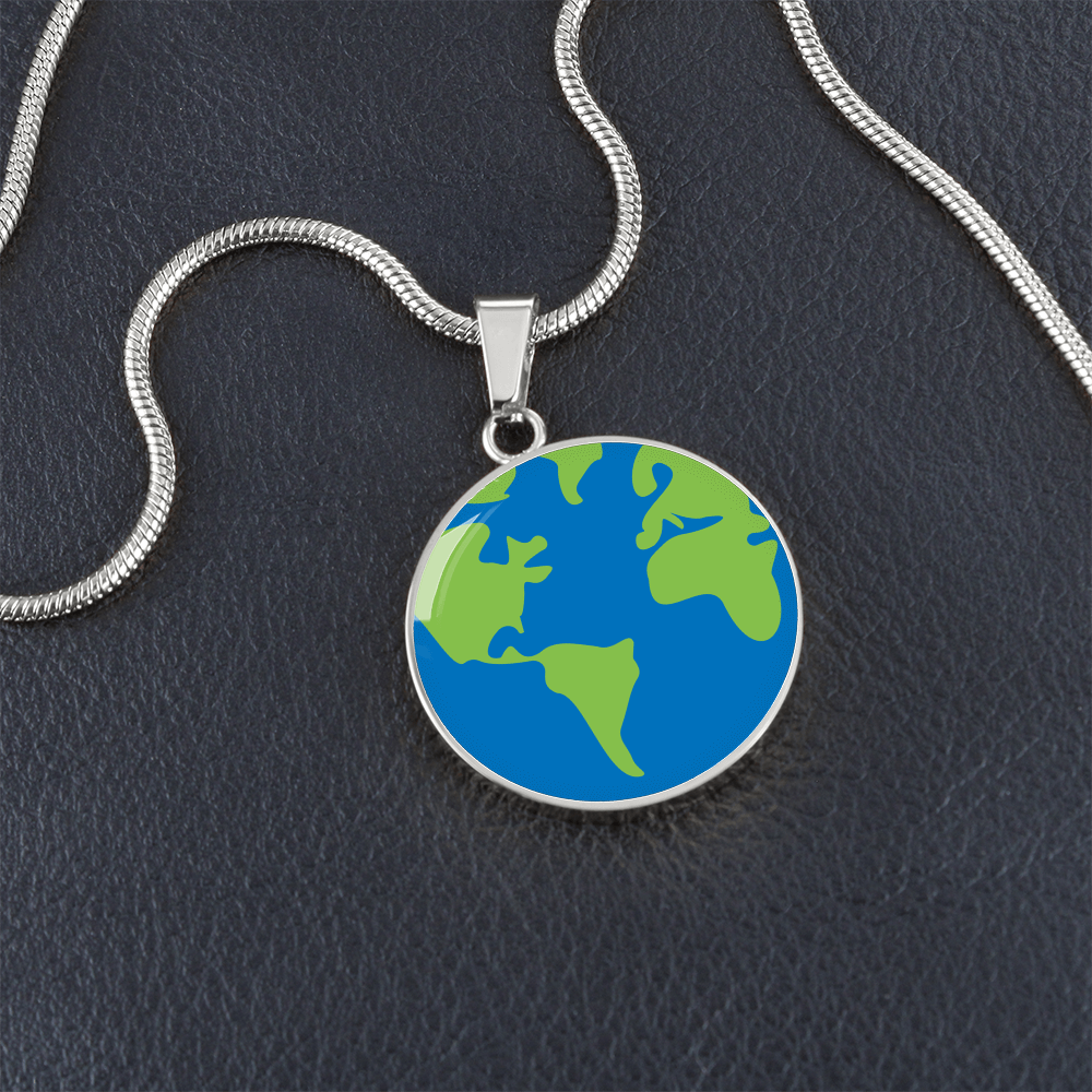 World Flag Pendant Necklace
