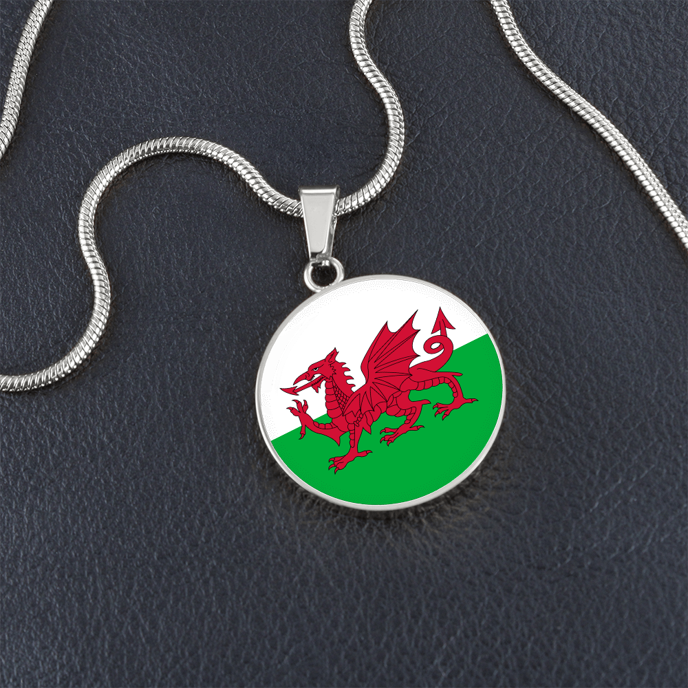 Wales Flag Pendant Necklace