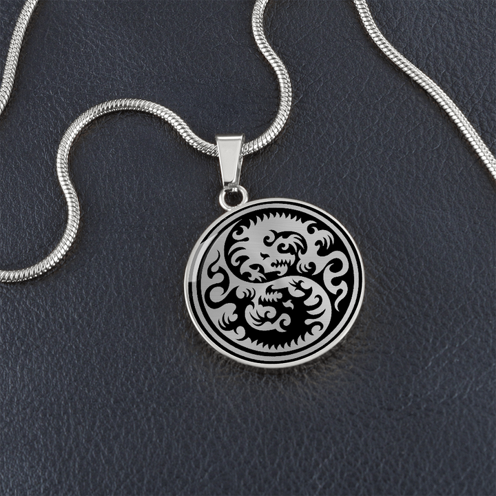 Yin Yang Dragon Necklace