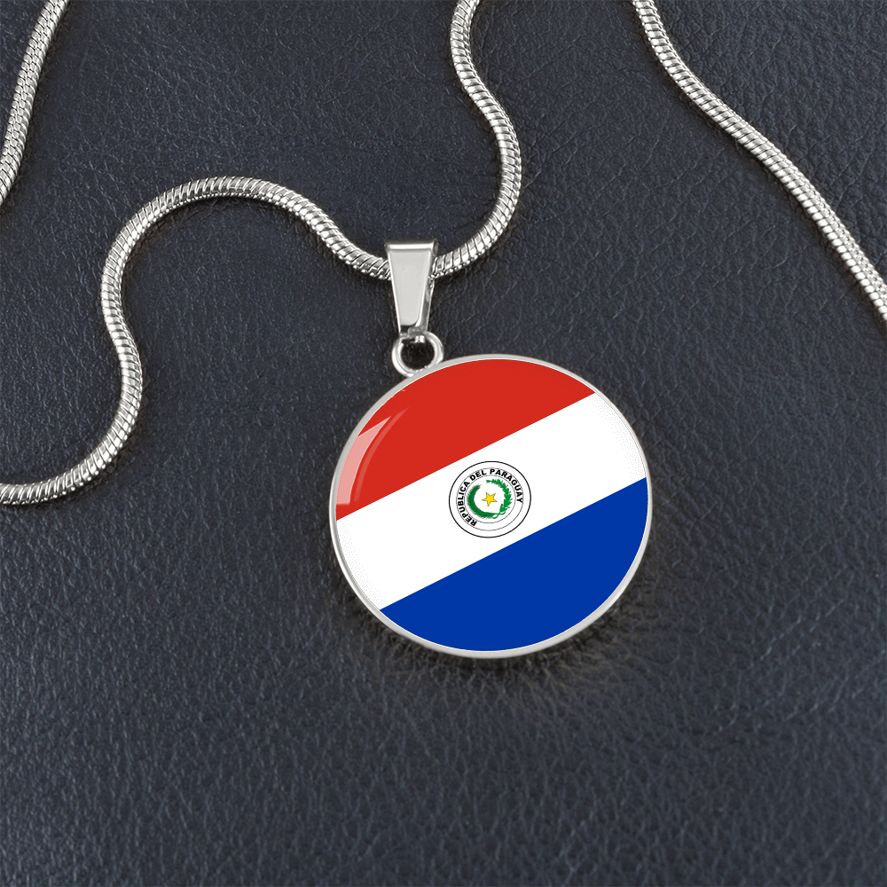 Paraguay Flag Pendant Necklace