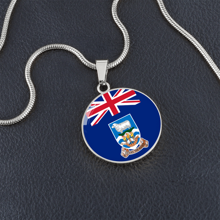 Falkland Islands Flag Pendant Necklace