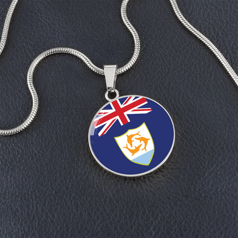Anguilla Flag Pendant Necklace