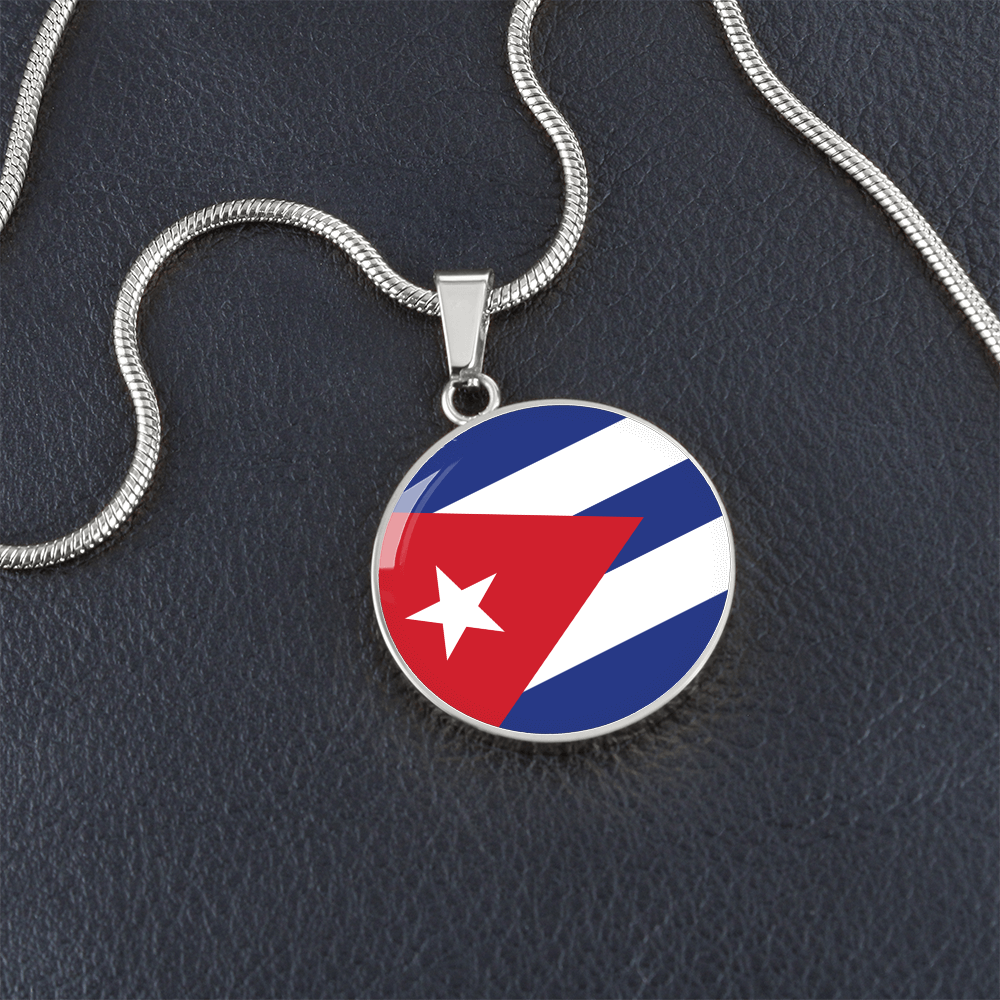 Cuba Flag Pendant Necklace