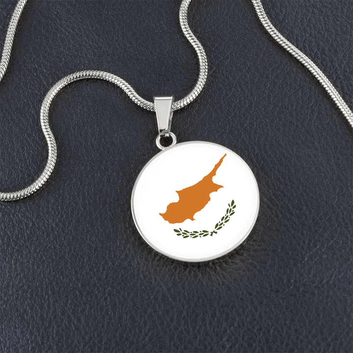 Cyprus Flag Pendant Necklace
