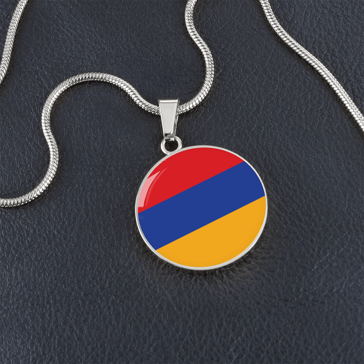 Armenia Flag Pendant Necklace