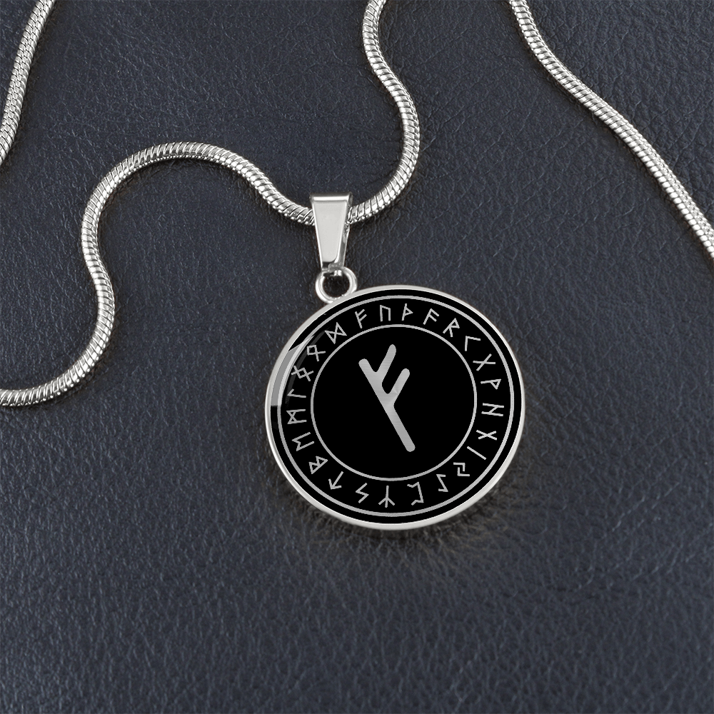 Fehu Rune Viking Necklace