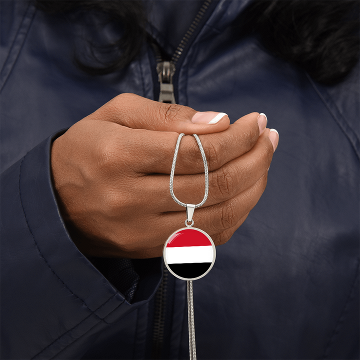 Yemen Flag Pendant Necklace