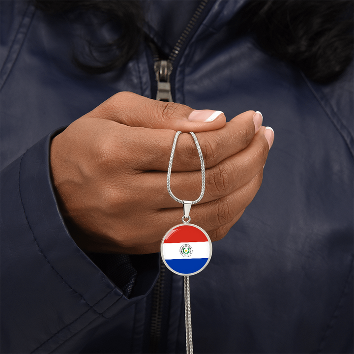 Paraguay Flag Pendant Necklace
