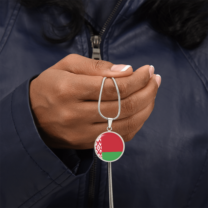 Belarus Flag Pendant Necklace