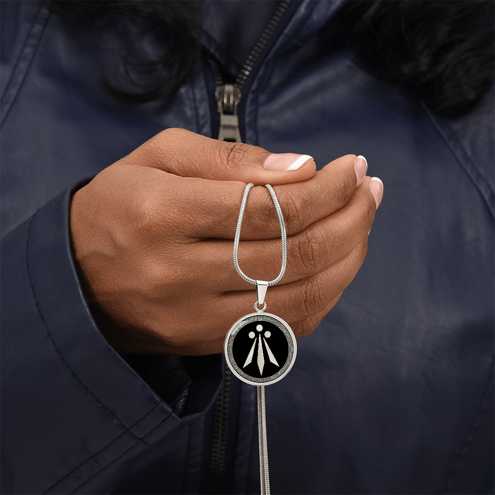 Triple Sun Symbol Necklace