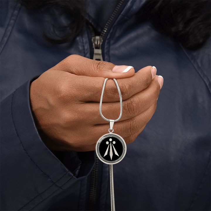 Triple Sun Symbol Necklace