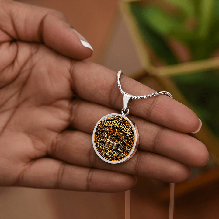 Brotherhood Never Goes Out Style - Personalized Circle Necklace
