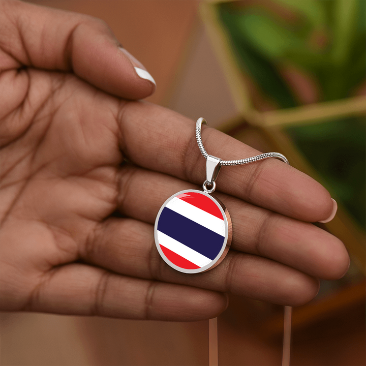Thailand Flag Pendant Necklace
