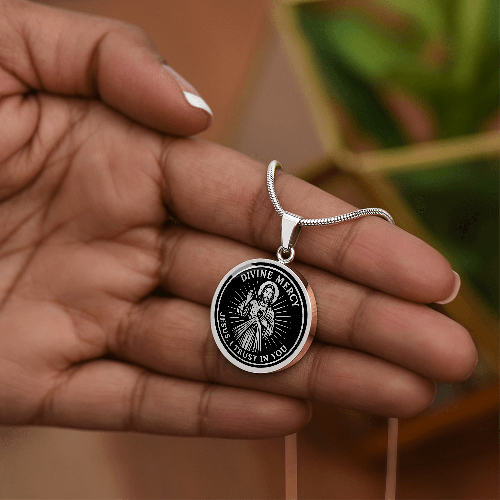 Divine Mercy Jesus Necklace
