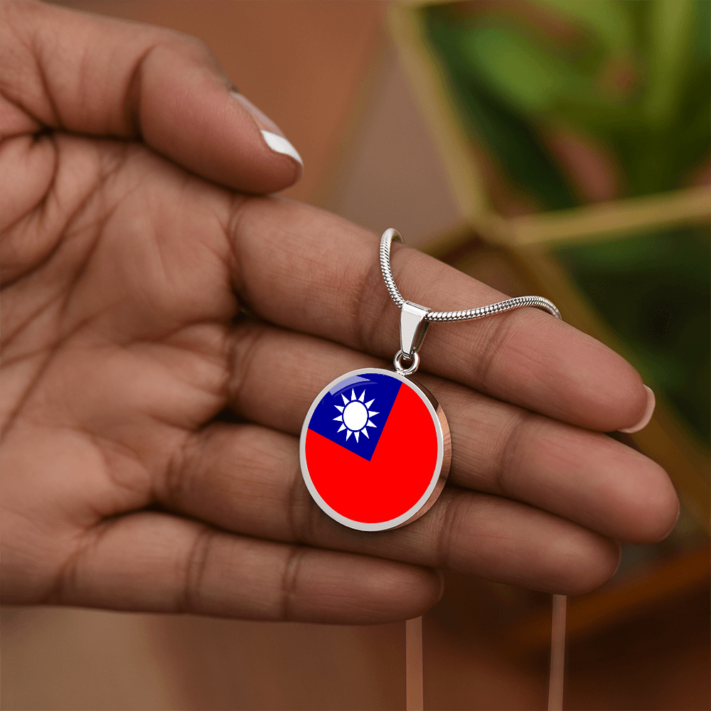 Taiwan Flag Pendant Necklace