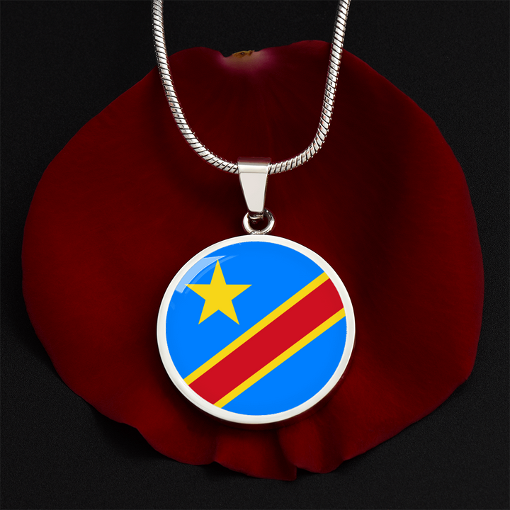 Democratic Republic of the Congo Flag Pendant Necklace