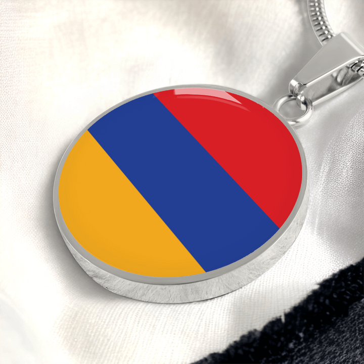 Armenia Flag Pendant Necklace
