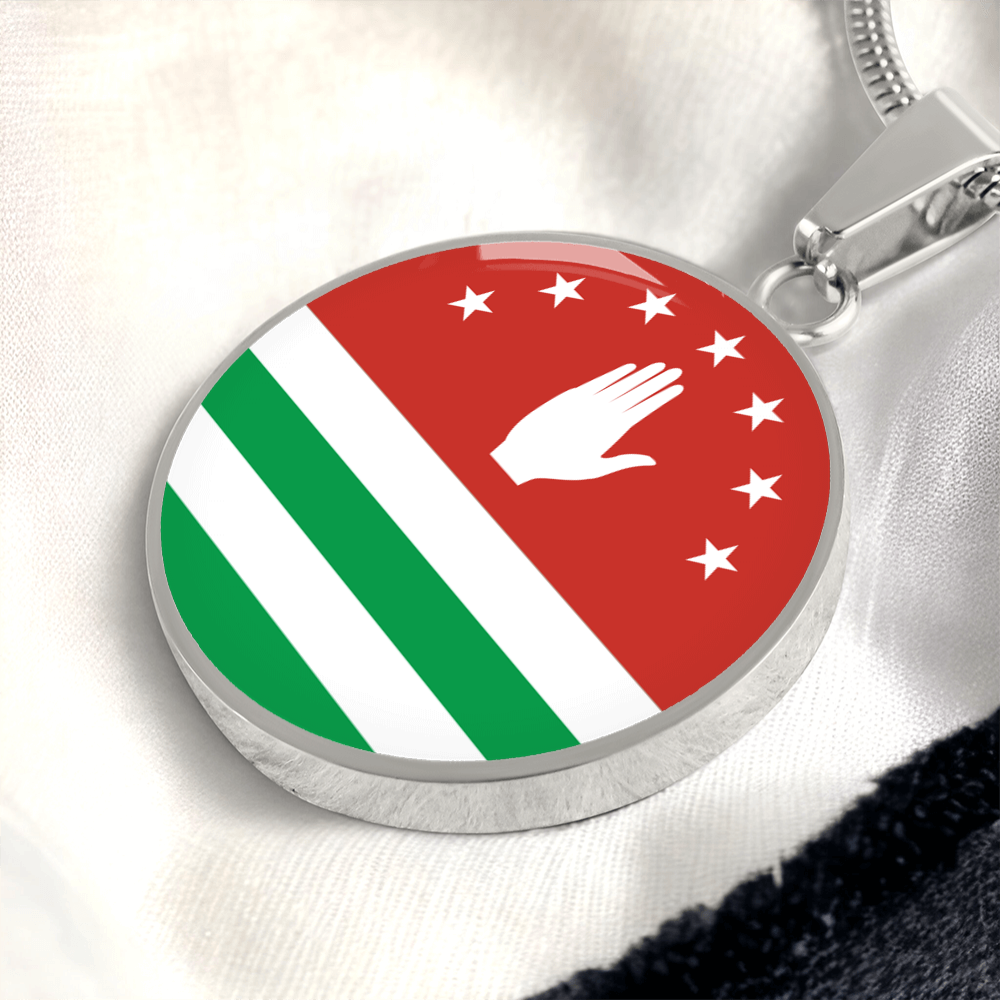 Abkhazia Flag Pendant Necklace