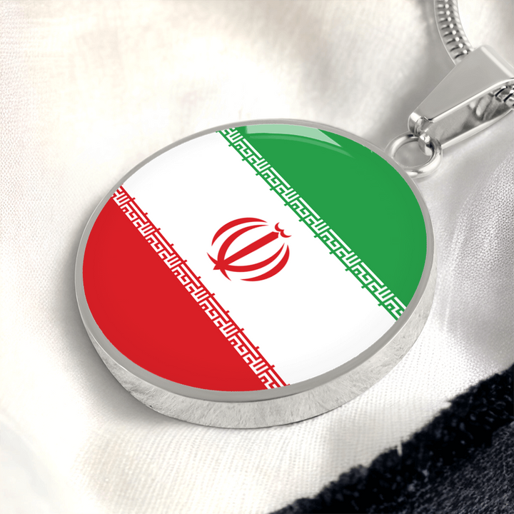 Iran Flag Pendant Necklace