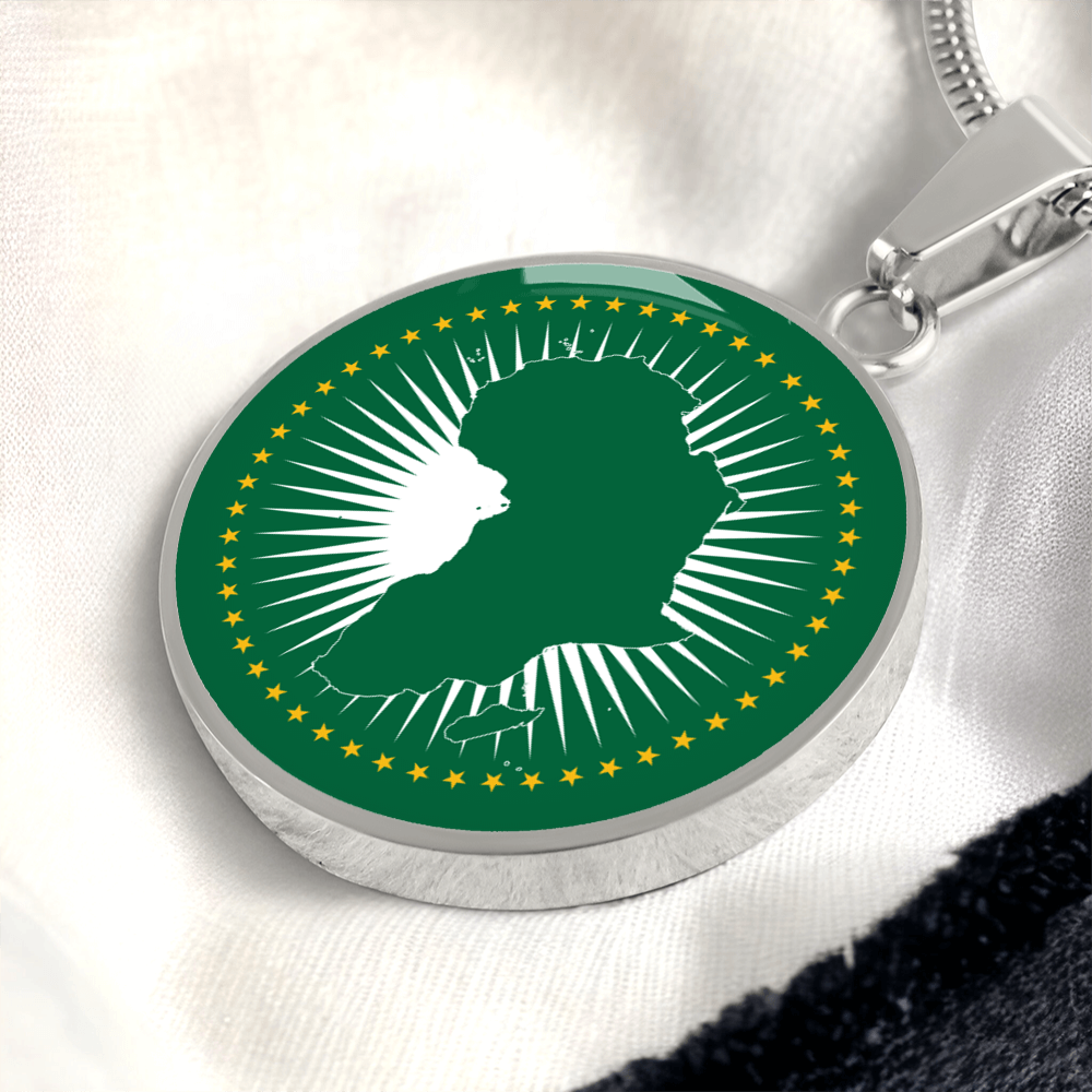 African Union Flag Pendant Necklace