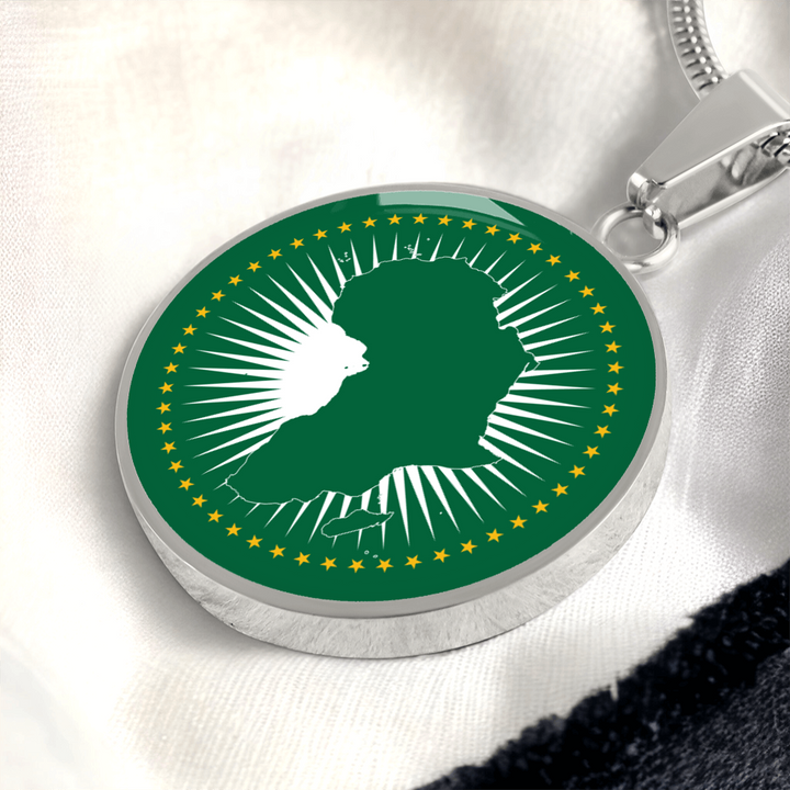 African Union Flag Pendant Necklace