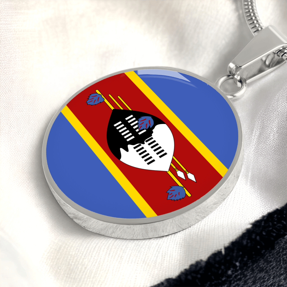 Swaziland Flag Pendant Necklace