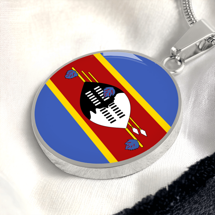 Swaziland Flag Pendant Necklace