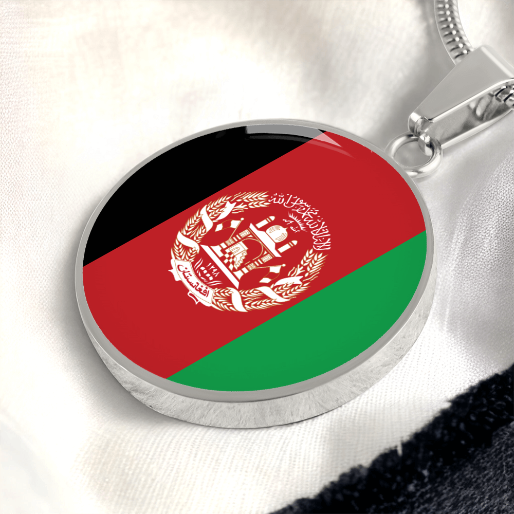 Afghanistan Flag Pendant Necklace
