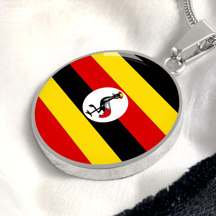 Uganda Flag Pendant Necklace