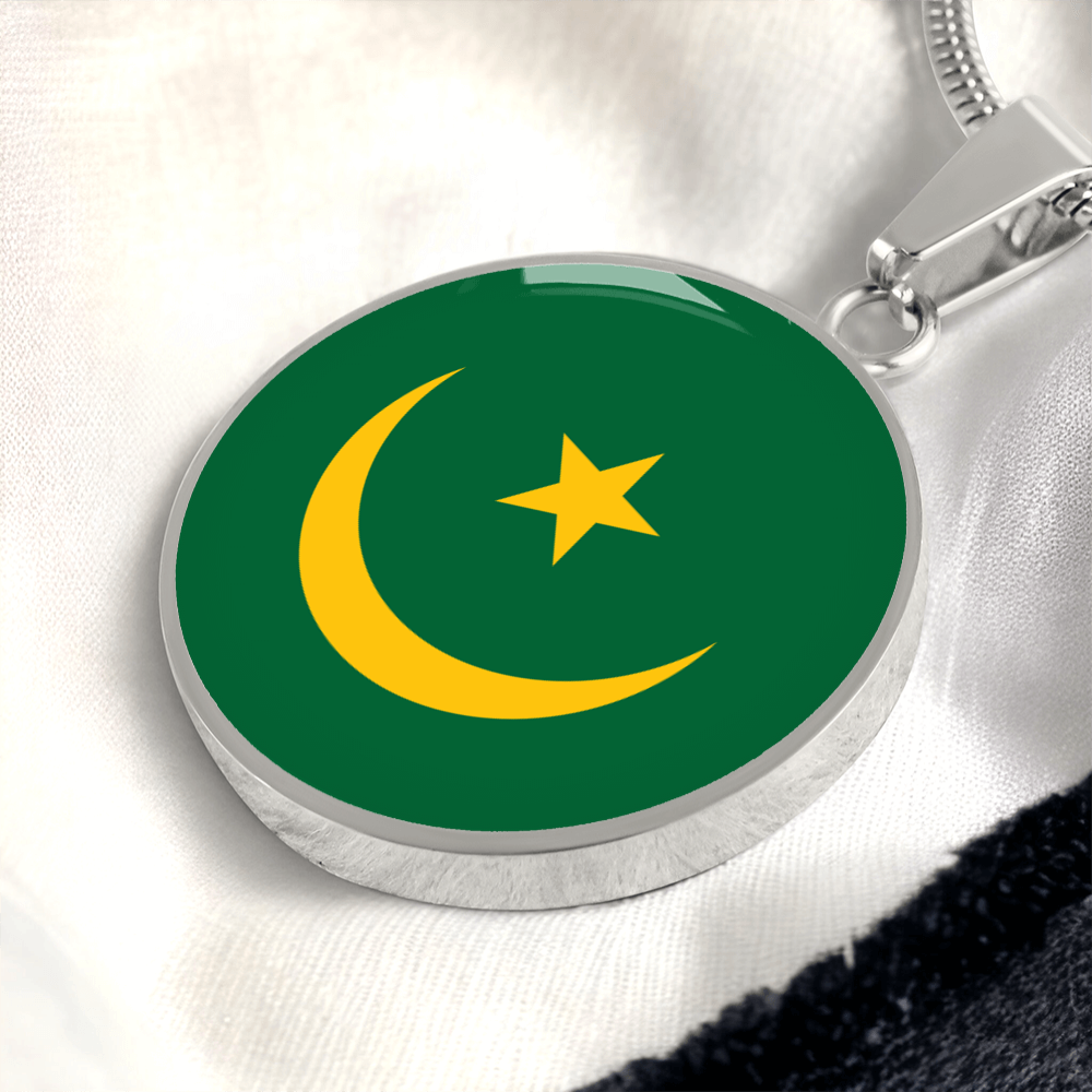 Mauritania Flag Pendant Necklace