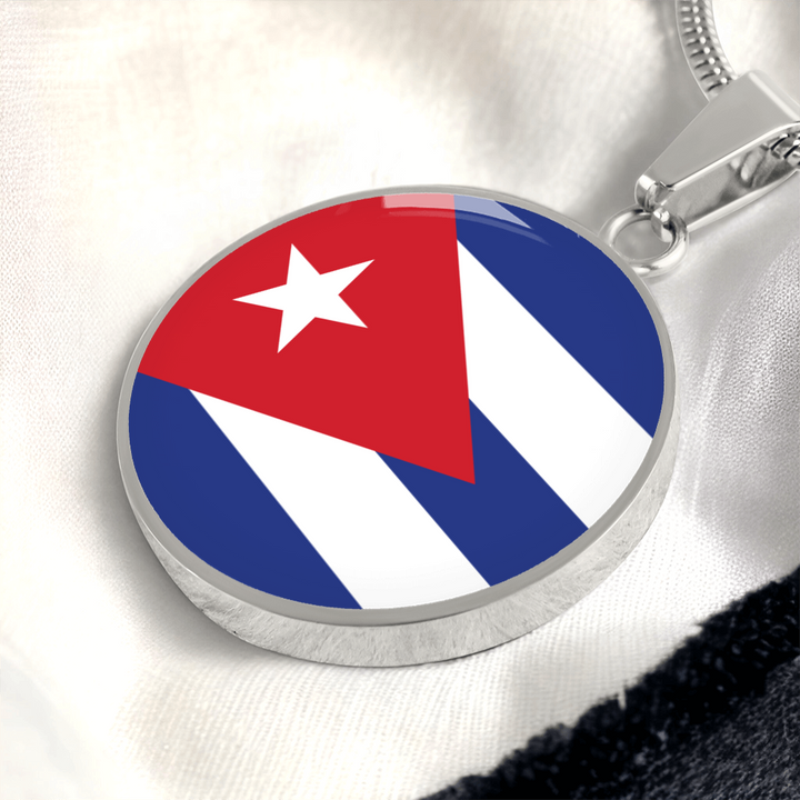 Cuba Flag Pendant Necklace