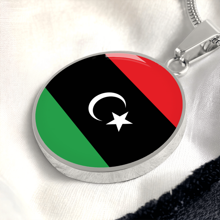 Libya Flag Pendant Necklace