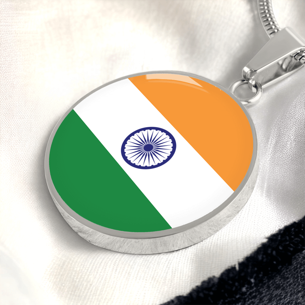 India Flag Pendant Necklace