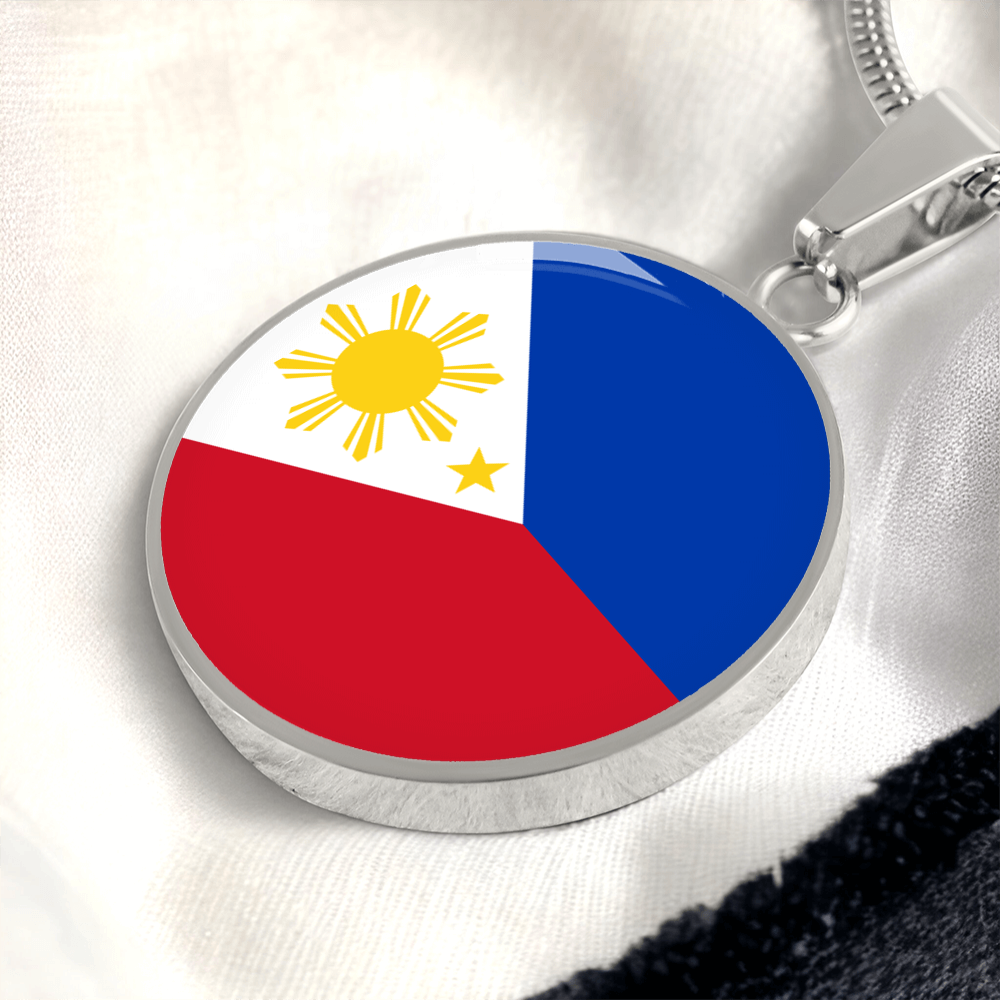 Philippines Flag Pendant Necklace