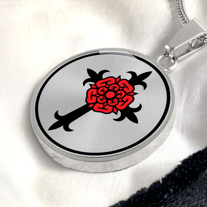 Christian Tudor Rose Cross Necklace