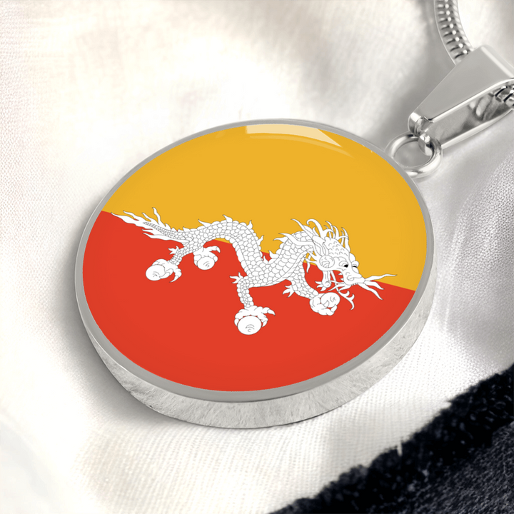 Bhutan Flag Pendant Necklace