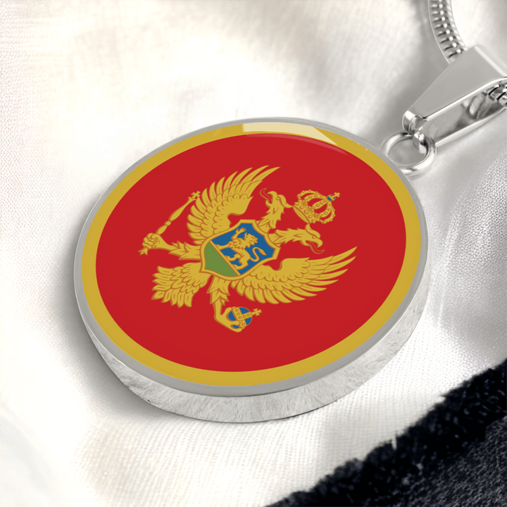 Montenegro Flag Pendant Necklace
