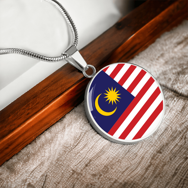 Malaysia Flag Pendant Necklace