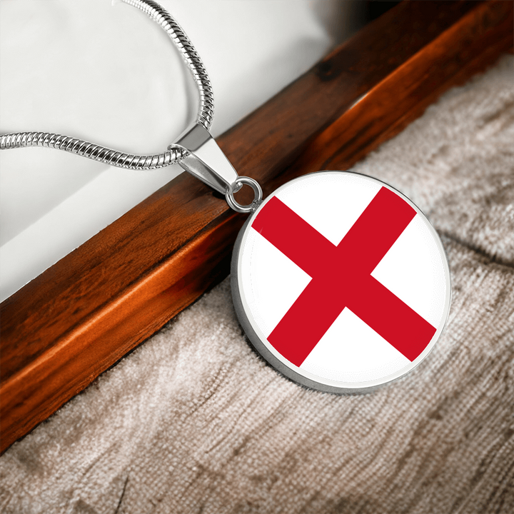 England Flag Pendant Necklace