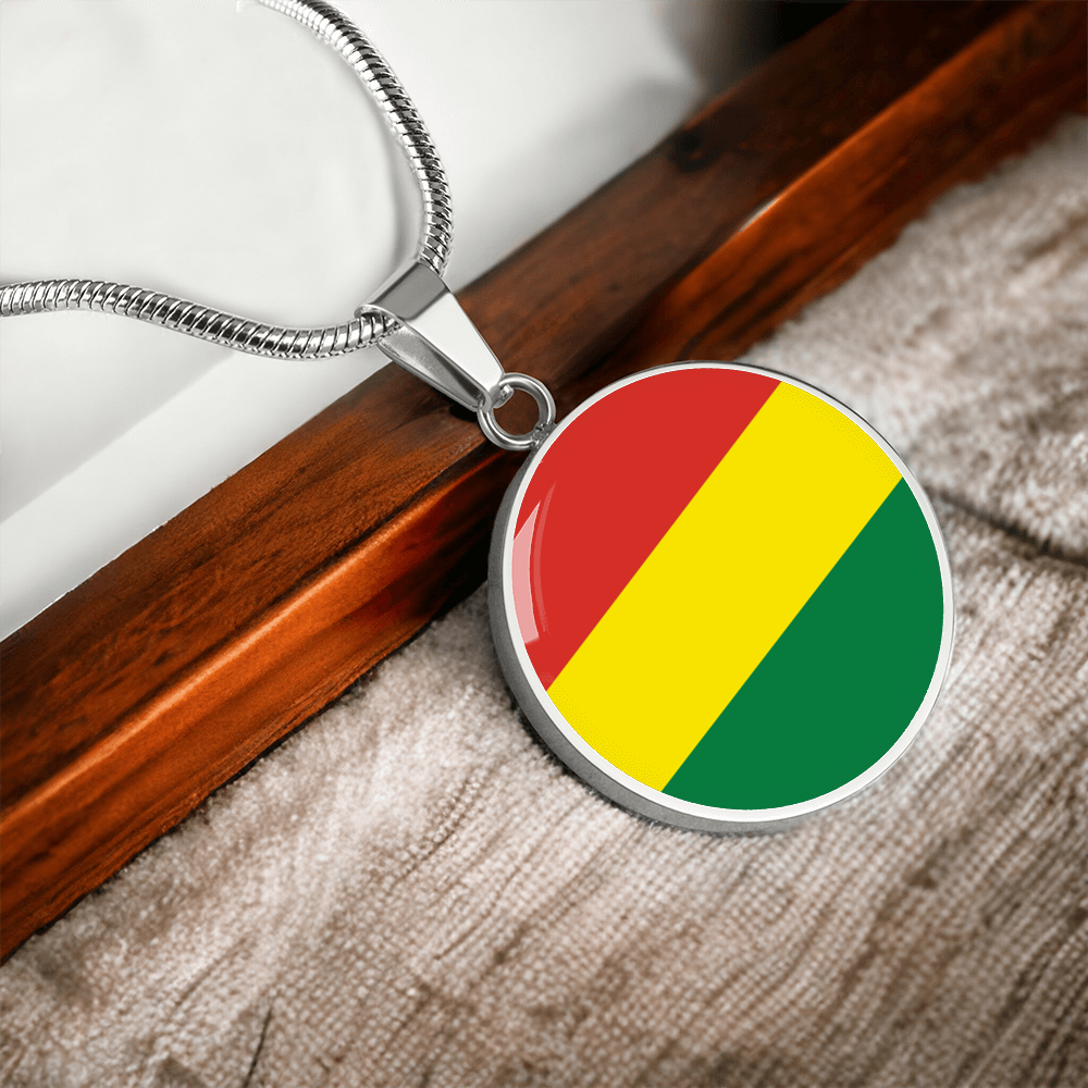 Bolivia Flag Pendant Necklace