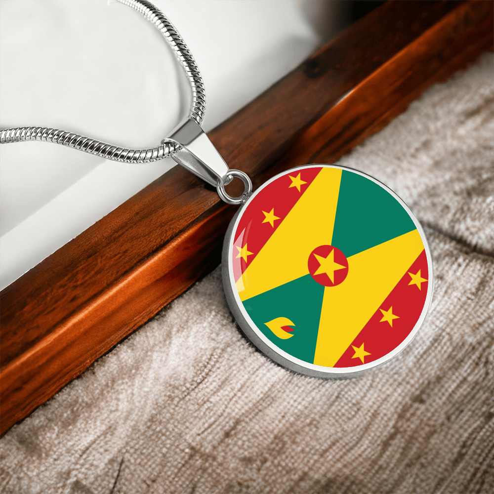 Grenada Flag Pendant Necklace
